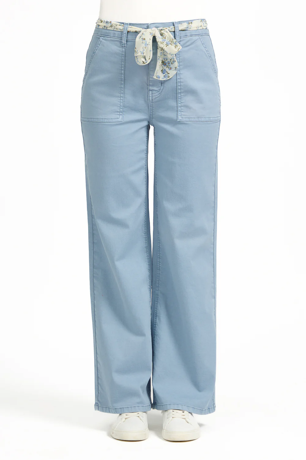 Wide Leg Pastel Cargo Trousers