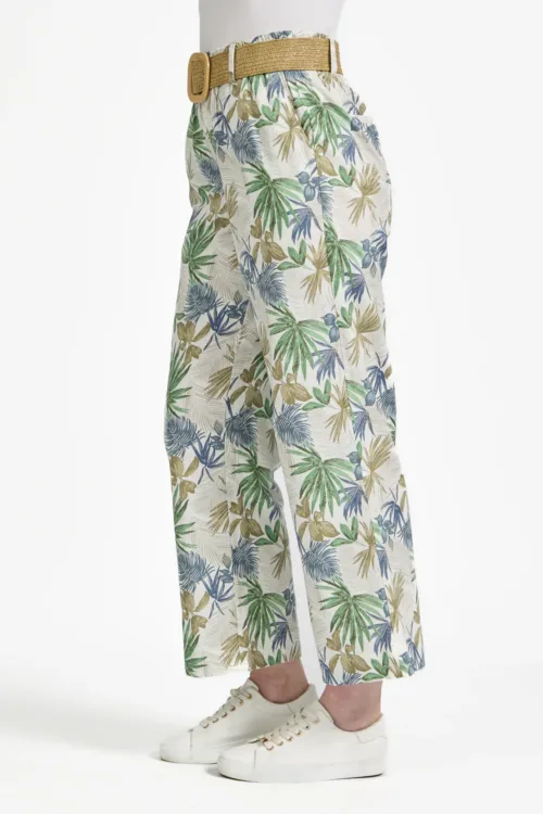 Palm Print Trousers