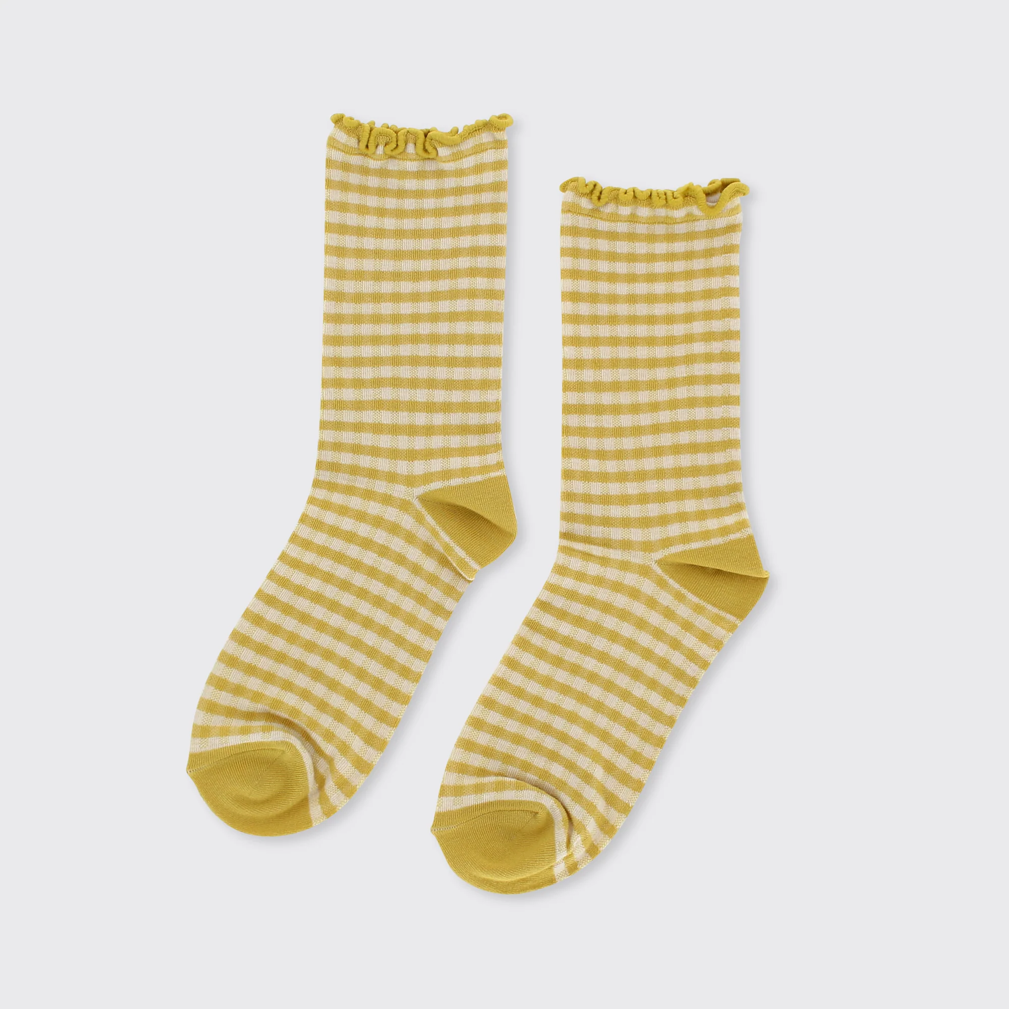 Gingham Frill Socks
