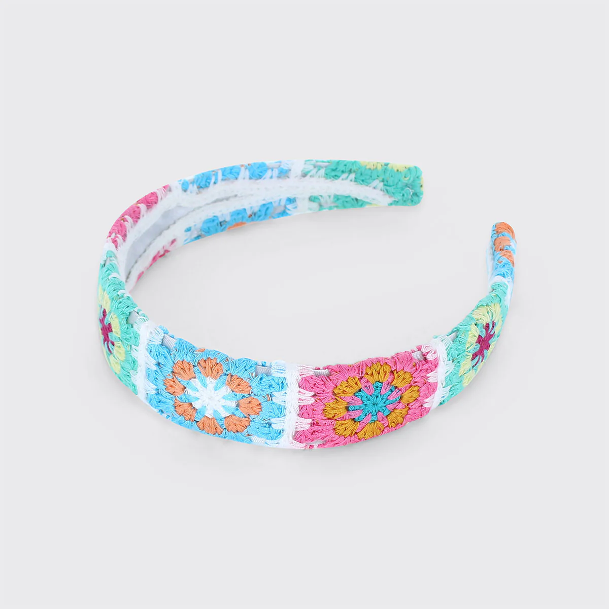 Pastel Retro Crochet Headband